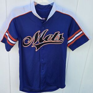 STITCHES New York METS MLB Stitched Baseball Jersey YOUTH Size M